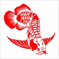 Promo CUTTING STICKER ARWANA FISH - gold 30x30cm Discount