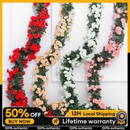 Roses vines Artificial flowers silk roses fake vines garlands for Wedding Birthday Garden Decor