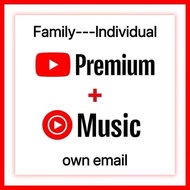 YT Premium+Music Family Subscription – Ad-Free + Background Play