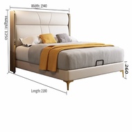 HOMIE LIFE luxury เตียงนอน 6 ฟุต bedroom leather bed ฐานเตียง เตียงมินิมอล H55 1.5M(1500mm*2000mm) One