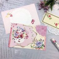 水彩明信片/心意卡 - 杯子甜點天使