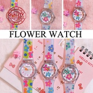 Ins Color Flower Watch Student Korean Fashion Cute Girl Heart Jelly Girl Watch Candy O1s5