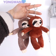 YONGWANG Sloth Small Pendant, Stuffed Animals Simulation Plush Sloth Keychain, Kids Toy Keyring Soft