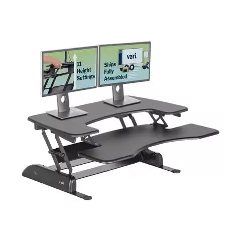 Desk Pro Plus 36 Adjustable Desk Converter with 11 Height Settings Laptop Sit Stand Desk Riser for H