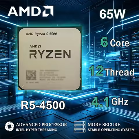 AMD Ryzen 5 4500 Naked packaging Socket AM4 6-Core 12-Thread L3=8MB DDR4 Processor 65W PCIe 3.0 7NM 