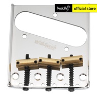 Wilkinson M Series 54mm(2-1/8 inch) String Spacing Vintage Ashtray Telecaster Bridge with 3 Brass Ba