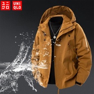 UNIQLO Waterproof Jacket Men's Women's Hooded Jacket Outdoor Windproof Waterproof Mountaineering Stu