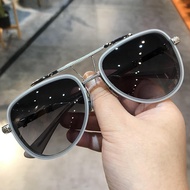 Chrome&Hearts แว่นกันแดดสำหรับผู้ชายและผู้หญิงใบหน้าใหญ่คนอ้วนแว่นตาสำหรับขับรถบุคลิกทันสมัยแว่นตากั