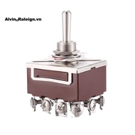 AC 380V 10A ON/OFF/ON 3 Positions 12 Pin Latching Toggle Switch 4PDT