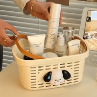 GANA Dog-shaped Bathroom Storage Basket with Handle, Plastic Basket for Personal Items, Cosmetics, K