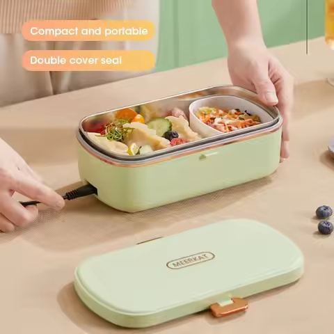 Electric Lunch Box Heater Mini Lunch Hot Rice Box Portable Waterless Food Heating Lunch Box Office D