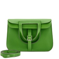 Hermès Vert Yucca Clemence Halzan 25 Palladium Hardware, 2023