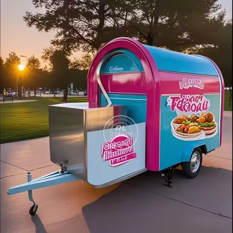 2m width food cart sandwich food cart panini food cart for selling ice cream (2.2m, 2.5m, 2.8m lengt