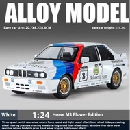 Skala 1:24 BMW M3 M5 Modified Version Diecast 1:24 BMW M3 E30 1988 M power Flower Alloy Diecast BMW 