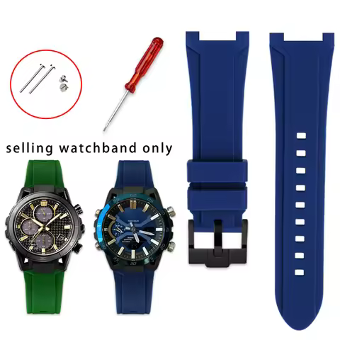 For Casio EDIFICE watch 5698 ECB-2000/EFS-S640 modified resin silicone watch strap bracelet notch si