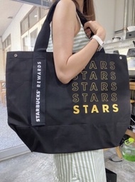 กระเป๋า Starbucks Rewards Tote Bag  2021 (Gold stars) ของแท้ 100% ใบใหญ่จุของได้เยอะมาก