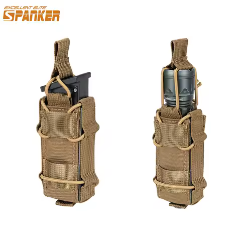 EXCELLENT ELITE SPANKER Tactical Single Pistol Pouch Magazine Clip Flashlight Holder Magazine Pouche