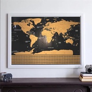 HIASAN DINDING Wall Decoration POSTER WORLD MAP SCRATCH WORLD MAP FOR MARK TRAVELING