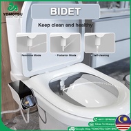 Bidet Toilet Seat Attachment Dual Nozzle Bidet, Ultra-Slim Bidet Sprayer Adjustable Water Pressure, Non-Electric