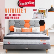 Slumberland Vitalize 1 mattress (15 years slumberland warranty) tilam 11inches/