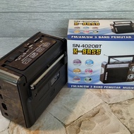 BAYAR DI TEMPAT!!! RADIO KLASIK/JADUL SN-4020BT 3 BAND + MP3 PLAYER X-BASS