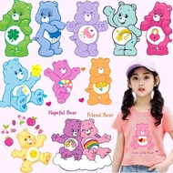 Care Bears hot stamping sticker cartoon heat transfer washable sticker fabric decorative sticker