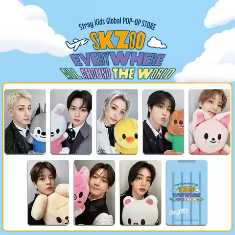 8pcs Kpop Stray Kids SKZOO Flash Card Classic Card Photo Card Hyunjin Felix BangChan Photo Collectio