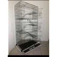 Kandang Kucing Lipat Super Jumbo Susun 3 Tingkat 5 Termurah Uk 125X52X37