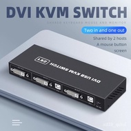 2 Ports DVI KVM Switch B DVI KVM Switch Box for Sharing Keyboard Moe Printer Plug Paly Video Display B Swltch Splier