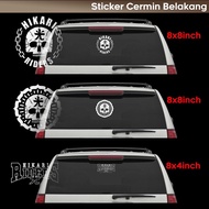 Stiker Cermin Belakang Kereta Hikari Riders 8x8inci (LEKAT DIDALAM) Hikari Riders Sticker Rear Winds