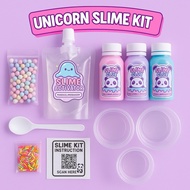 🦄 unicorn slime kit set pastel slime kit murah slime malaysia diy slime scented slime kit set slime 