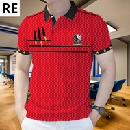 Polo shirt for men, youthful polka dot style men's fashion polo shirt