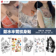 Flower Arm Half-Arm tattoo Sticker Waterproof Colorful tattoo Sticker Popular tattoo Do as Required#