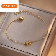 916 original gold rich small gold bar gold brick anklet for women gift