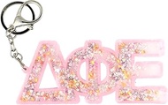 Delta Phi Epsilon Glitter Sorority Keychain