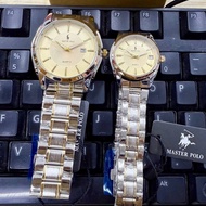 Master-Polo Watch Couple set Men & Women Leather Watch Jam Tangan Pasangan High Quality Watches