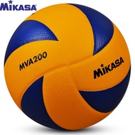 Mikasa ของแท้ลูกวอลเลย์บอลหนัง PU นิ่มสำหรับฝึกซ้อม MVA200 5ลูกวอลเลย์บอลลูกวอลเลย์บอลเกมโอลิมปิกฟรี