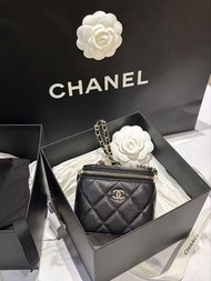 Chanel 黑金荔枝牛皮方盒子