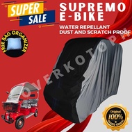 SUPREMO E BIKE WITH BACK PASSENGER SEAT COVER WATER REPELLANT AND DUST PROOF BUILT IN BAG
