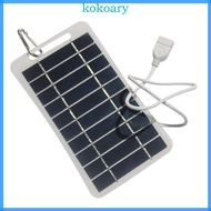KOK Solar Panel Charger Solar Panel with USB Cable for Outdoor Mobile Phones