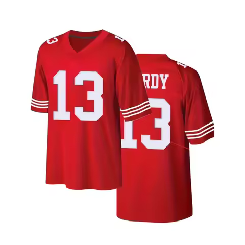 2024 T-Shirt Summer Francisco 49ers No.13 Brock Purdy Outdoor Train Run Jersey Men's Clothes V-Neck 