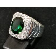 925 Silver Men's Ring With CZ Stones. Cincin Perak Lelaki Dengan Batu Permata Zircon.