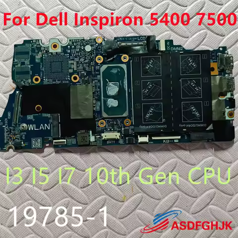 For Dell Inspiron 5400 7500 Laptop Motherboard With I3 I5 I7 10th Gen CPU 19785-1 100% Tested CN-07K