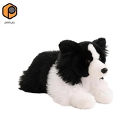 [prettyia] Realistic Border Collie Stuffed Animal Cuddly Border Collie Stuffed Animal