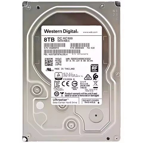 New WD HC320 HDD 8TB Server Enterprise Hard Disk 0 Power On HUS728T8TALE6L4 8T Hard Disk Drive