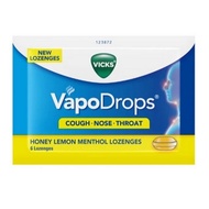 VICKS VAPO DROPS HONEY LEMON LOZENGES 6'S [COUGH / NOSE/ THROAT]  (EXP:11/2026)