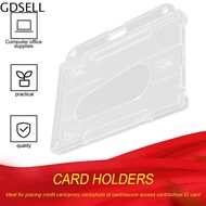 GDSELL Horizontal Light Weight Pass Badge Transparent Clear ID Card Enclosed Oyster Cover Case Card 