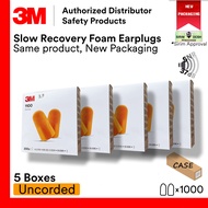 [Sell by Carton] 3M Earplug Uncorded 1100 & Corded 1110 Soft Foam Earplugs SNR 35 dB/ DOSH SIRIM App