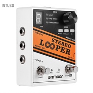 Intusg ammoon STEREO LOOPER Loop Record Guitar Effect Pedal 10 Independent Loops  Max 10min Recordin