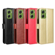 Suitable for Motorola Motorola G06/G06 Power Phone Case Card Phone Leather Case Flip Crazy Horse